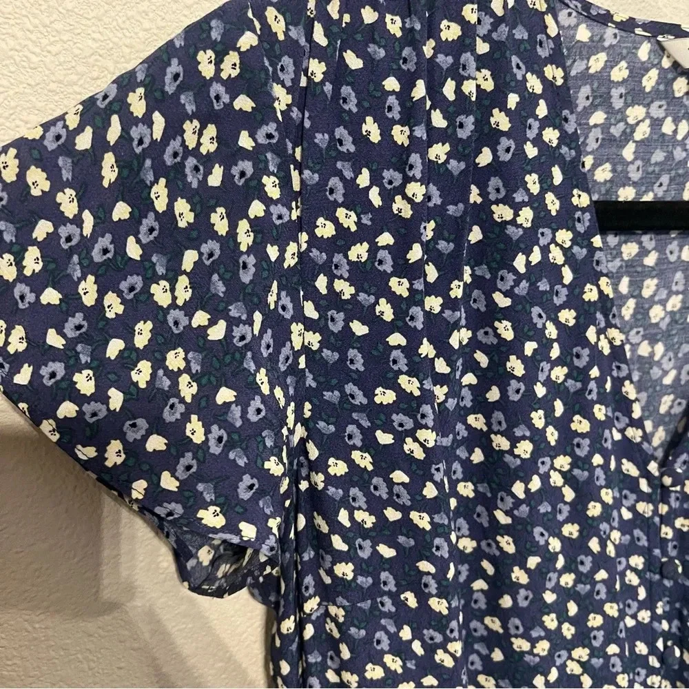 NWOT Rails Kiki Dress Navy Blue Ditsy Floral Print Casual Boho Preppy Women’s XS
